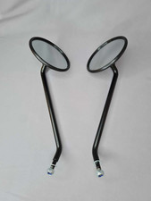 Left Right Mirrors Round Black