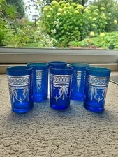 6 Moroccan Tea Glasses/ Tumblers For Juice Or Cocktails. 10.5cm. Straight Glass