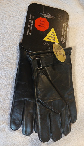 Black leather police - emt, duty