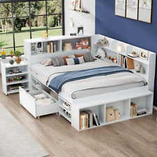 Double Bed with Bookcase