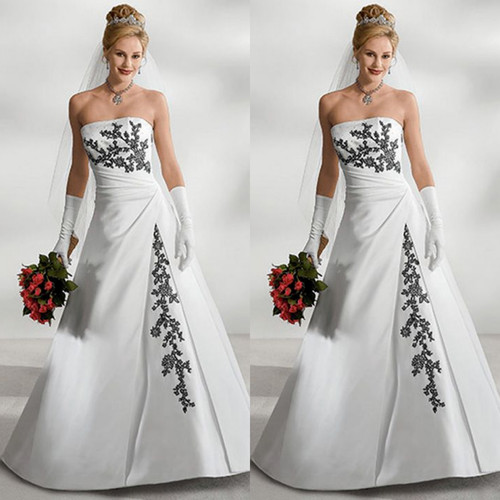 Satin wedding dress sleeveless - satin,