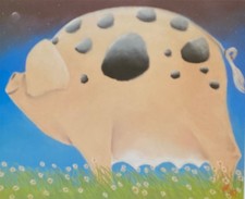 Mackenzie Thorpe - Spot By Night - Rare Unsigned Print - A Great Image 