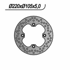 REAR BRAKE DISC NG 101 HONDA VTR SP1 - VTR SP2 - RC51 1000 2000-2006
