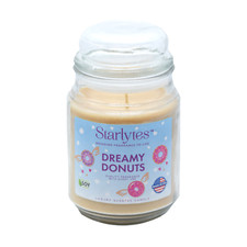 Starlytes 510g Large Glass Jar Candle (125hr Burn Time) - Dreamy Donuts