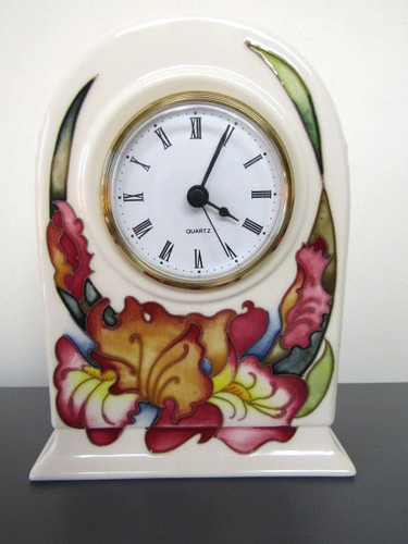 Moorcroft clock iris - moorcroft,