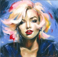 original painting 30 x 30 cm 108SmE artwork oil paints modern Marilyn Monroe