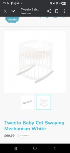 Tweeto baby cot - cot, crib