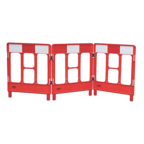 Road work barrier - road, red
