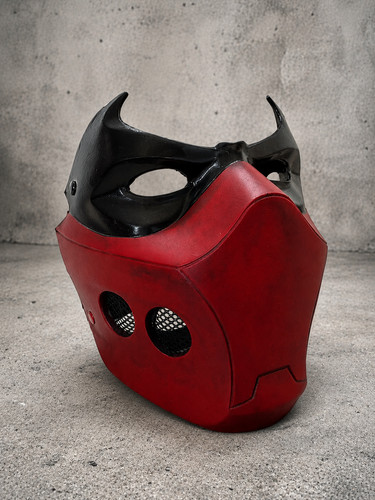 Red hood mask - red,