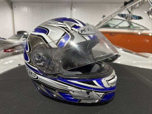 Kbc motorcylce helmet blue and - kbc,