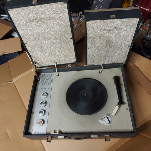 Philips record turntable - record,