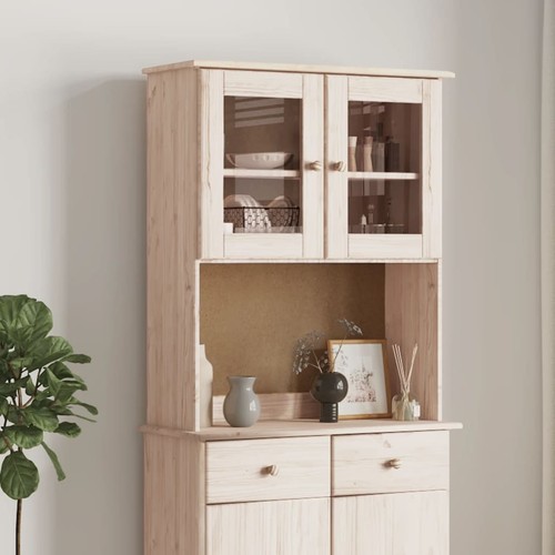Pine dresser top hutch 77cm - top,