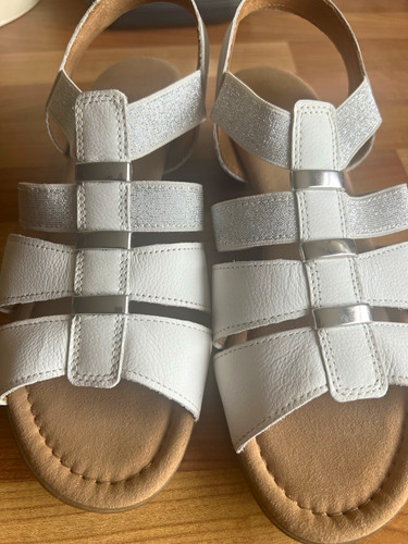 Gabor white silver - gabor, leather
