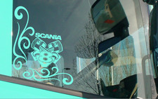 SCANIA V8 truck decals x 2. van window graphic sticker Many COLOUR. FREE POSTAGE