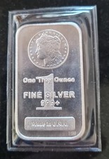 Morgan HM 1 Troy oz .999 fine silver art bar Sealed
