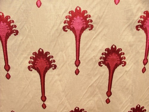 Ikat embroidered curtain - embroidered,