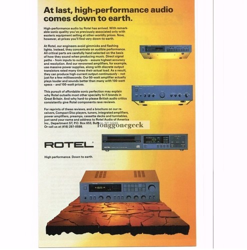 1987 rotel receiver player - 1987,