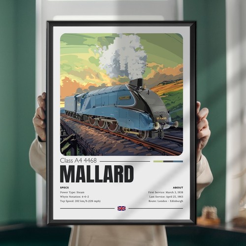 Mallard train poster - train, print