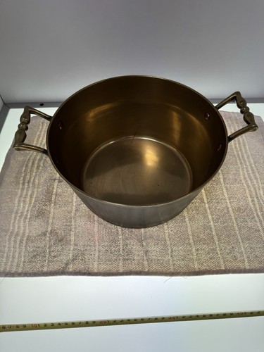 Heavy brass jam preserving pan - preserving,
