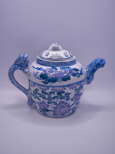 Vintage oriental teapot with - teapot,