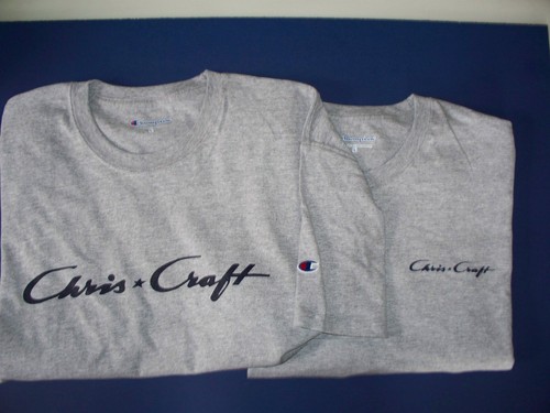 Two chris craft screen printed - chris,