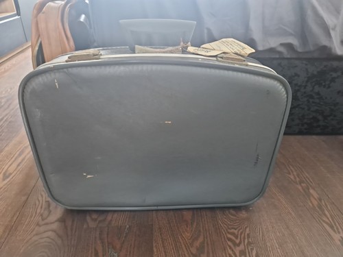 Antique vintage suitcase - vintage, blue