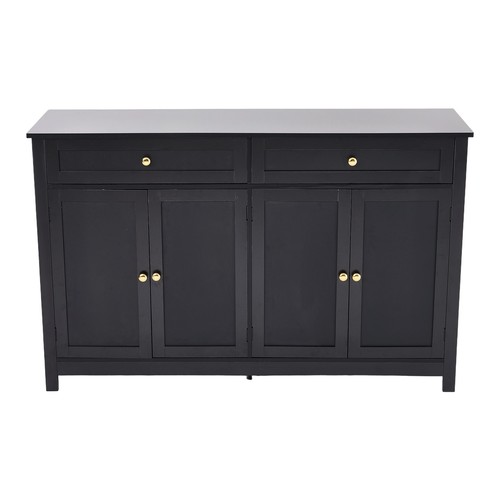 Black wooden sideboard kitchen - black,