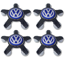 For VW Alloy Wheel Centre Cap Hub x4 Black Blue 135mm 4F0601165N Many Models