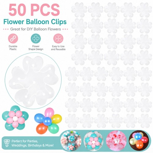 Pack flower balloon clips - 50,