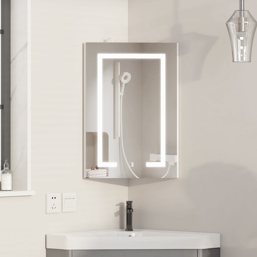 Corner bathroom mirror - corner, cabinet