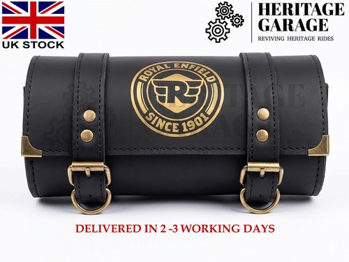 Motorcycle black leather tool - black,