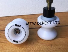 R&G WHITE COTTON REELS BOBBINS  KAWASAKI  ZXR750 ALL YEARS