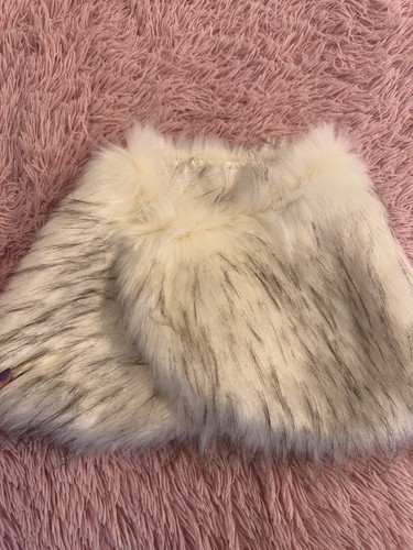 Fur bolero white grey new - fur, new!