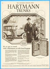 1925 Hartmann Trunk Co Racine Wisconsin Wardrobe Trunk Vintage Luggage Ad