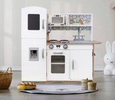 Kidoz Wooden Play Kitchen Pretend Role-Play Kids Toy With Lights & Sounds LARGE