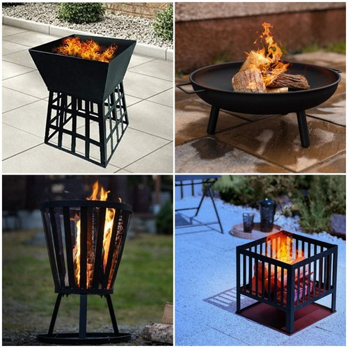 Garden fire basket pit outdoor - fire,
