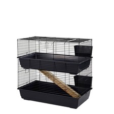 Rabbit Guinea Pig Large Double Tier Indoor Cage Hutch – 100cm