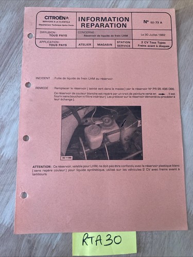Citroën technical note 1980 - technical,