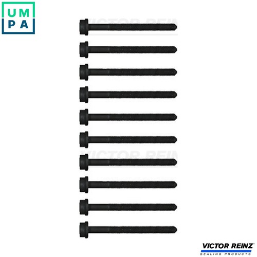 Cylinder head bolt - head, set