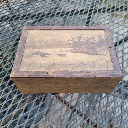 Vintage inlaid wood japanese - inlaid,