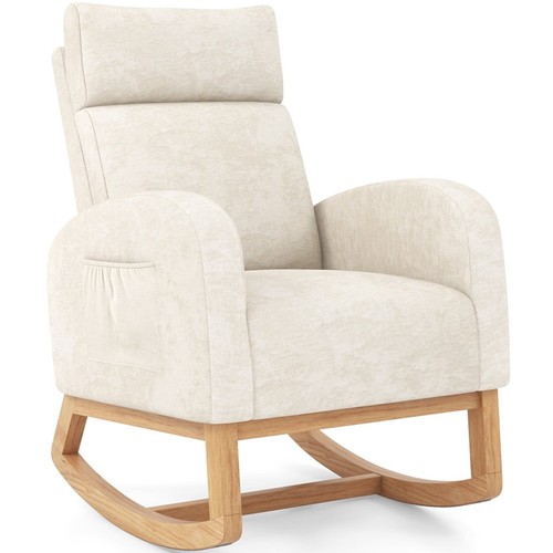 Beige chenille upholstered - beige,