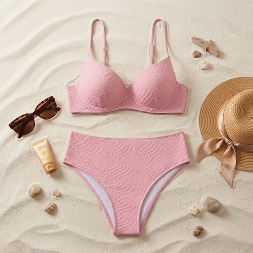 Pink textured high - pink,