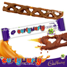CADBURY CURLY WURLY 21.5g CHOCOLATE BARS Caramel Present Curlywurly✨Cheapest✨🎁