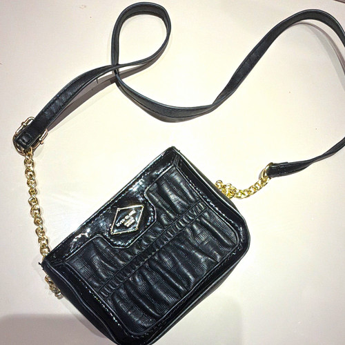 River island black patent faux - patent,