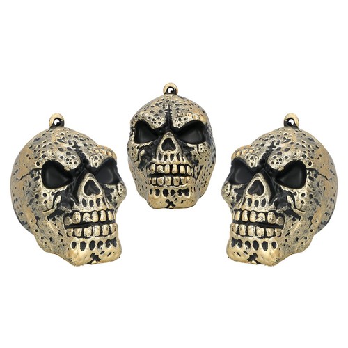 Metallic gold skull halloween - metallic,