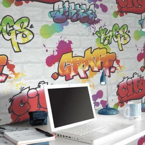 Kids white graffiti wallpaper - graffiti,