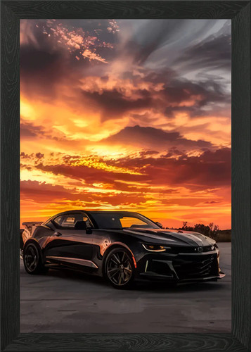 Chevrolet camaro framed wall - chevrolet,