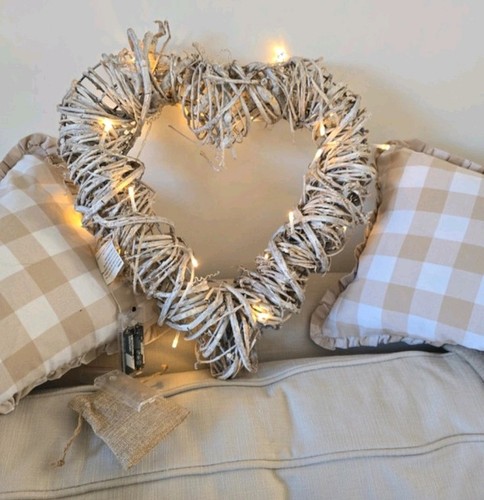 Wicker heart natural - natural, wshed