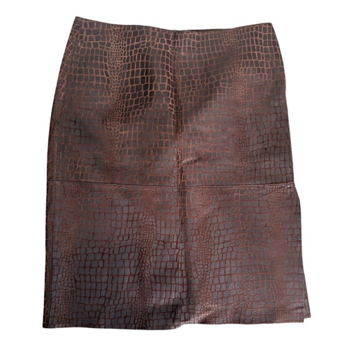 Max studio brown croc - brown, embossed