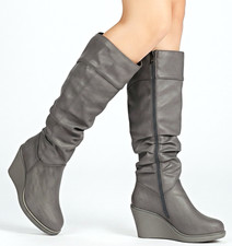 Womens Knee High Boots Wedge